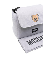Borsa fasciatoio per neonati Moschino Kids grigio con stampa Teddy Bear - Rubino Kids