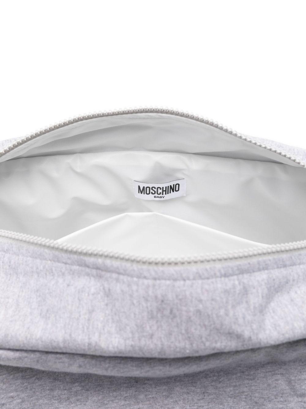 Borsa fasciatoio per neonati Moschino Kids grigio con stampa Teddy Bear - Rubino Kids