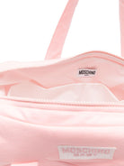 Borsa fasciatoio per neonato Moschino Kids rosa con applicazione orsetto - Rubino Kids