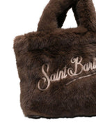 Borsa MC2 Saint Barth Kids Vanity Soft Fur marrone in pelliccia sintetica - Rubino Kids