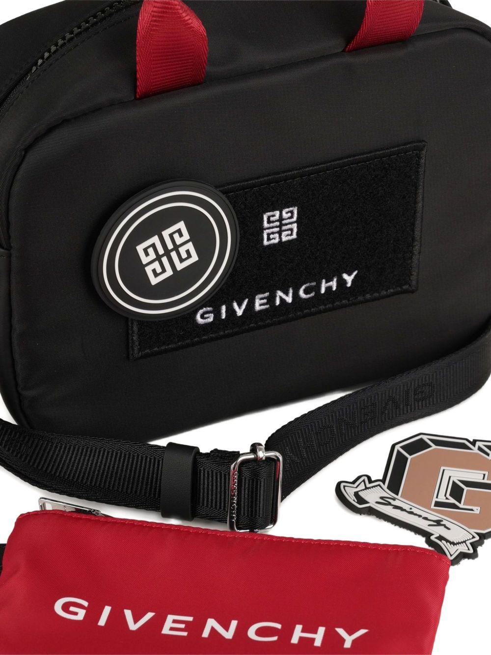 Borsa messenger per bambina Givenchy Kids nero con inserti - Rubino Kids