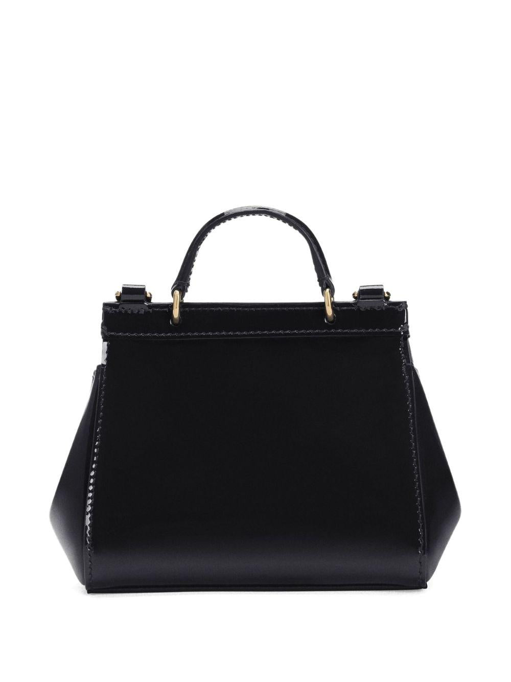 Borsa mini per bambina Dolce & Gabbana Kids nera con dettagli color oro - Rubino Kids