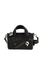 Borsa mini per bambina Karl Lagefeld Kids nera in pelle con tracolla removibile - Rubino Kids