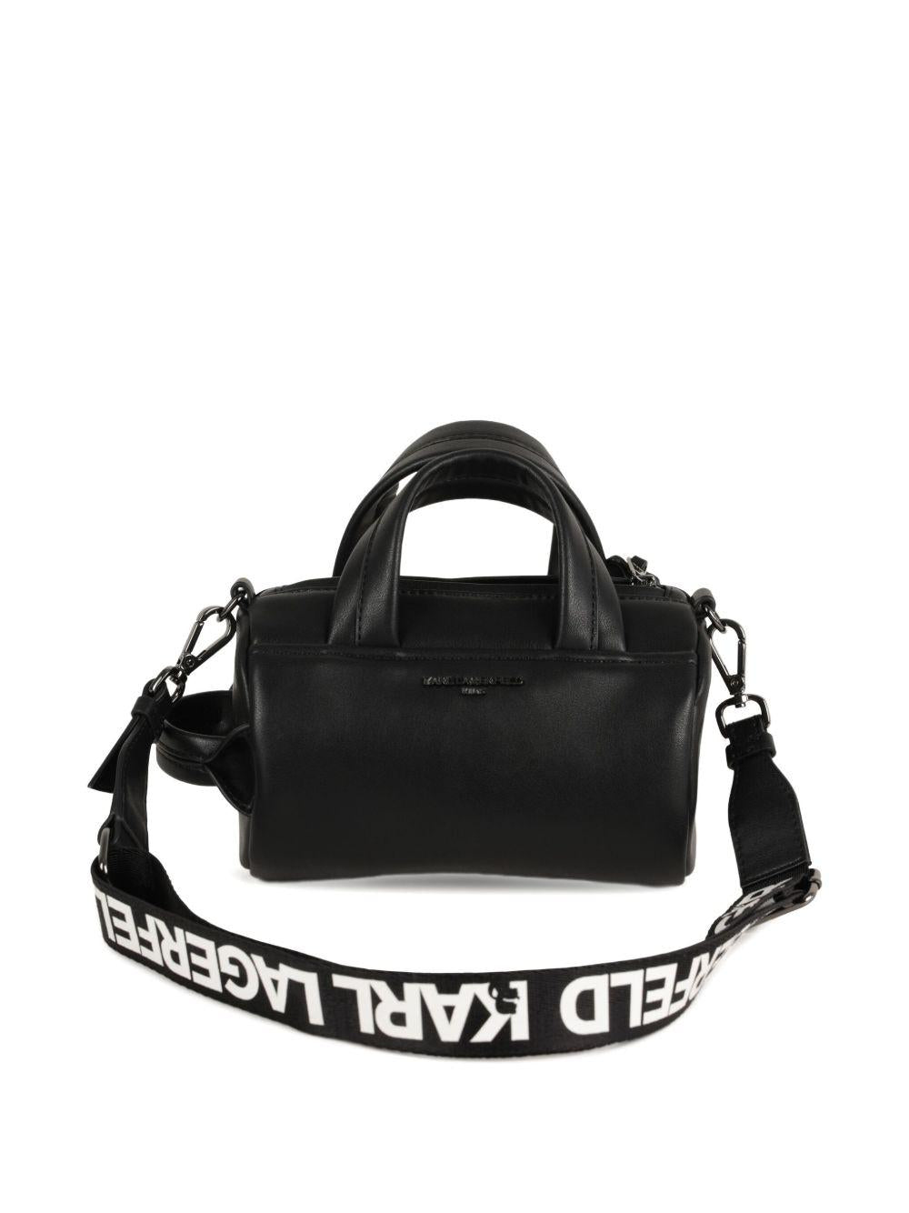 Borsa mini per bambina Karl Lagefeld Kids nera in pelle con tracolla removibile - Rubino Kids