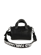 Borsa mini per bambina Karl Lagefeld Kids nera in pelle con tracolla removibile - Rubino Kids