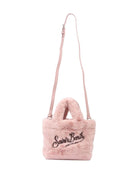 Borsa Mini Vanity per bambina MC2 Saint Barth Kids rosa con logo ricamato a contrasto - Rubino Kids