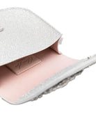 Borsa per bambina Aruna Seth argentata con applicazione farfalle - Rubino Kids