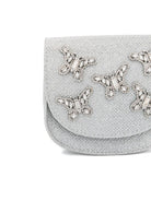 Borsa per bambina Aruna Seth argentata con applicazione farfalle - Rubino Kids