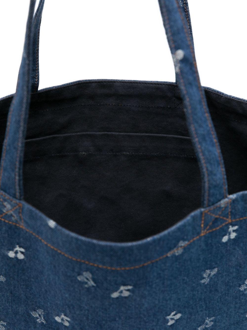 Borsa per bambina Bonpoint in denim con stampa ciliegia - Rubino Kids