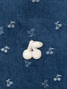 Borsa per bambina Bonpoint in denim con stampa ciliegia - Rubino Kids