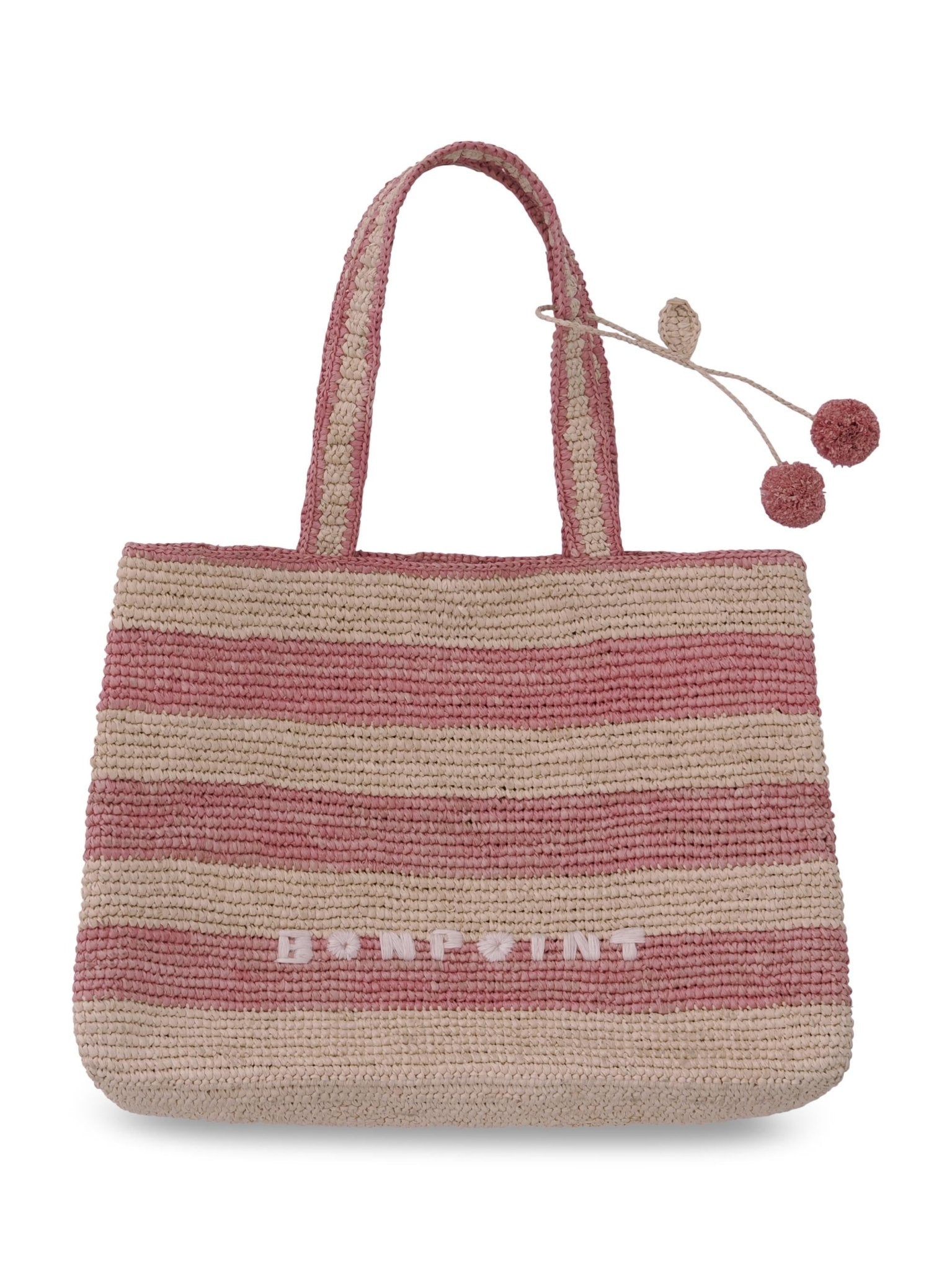 Borsa per bambina Bonpoint rosa con scritta ricamata - Rubino Kids