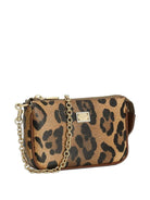 Borsa per bambina Dolce & Gabbana Kids animalier con placca con logo - Rubino Kids
