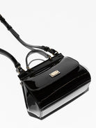 Borsa per bambina Dolce & Gabbana Kids nera con placca con logo - Rubino Kids