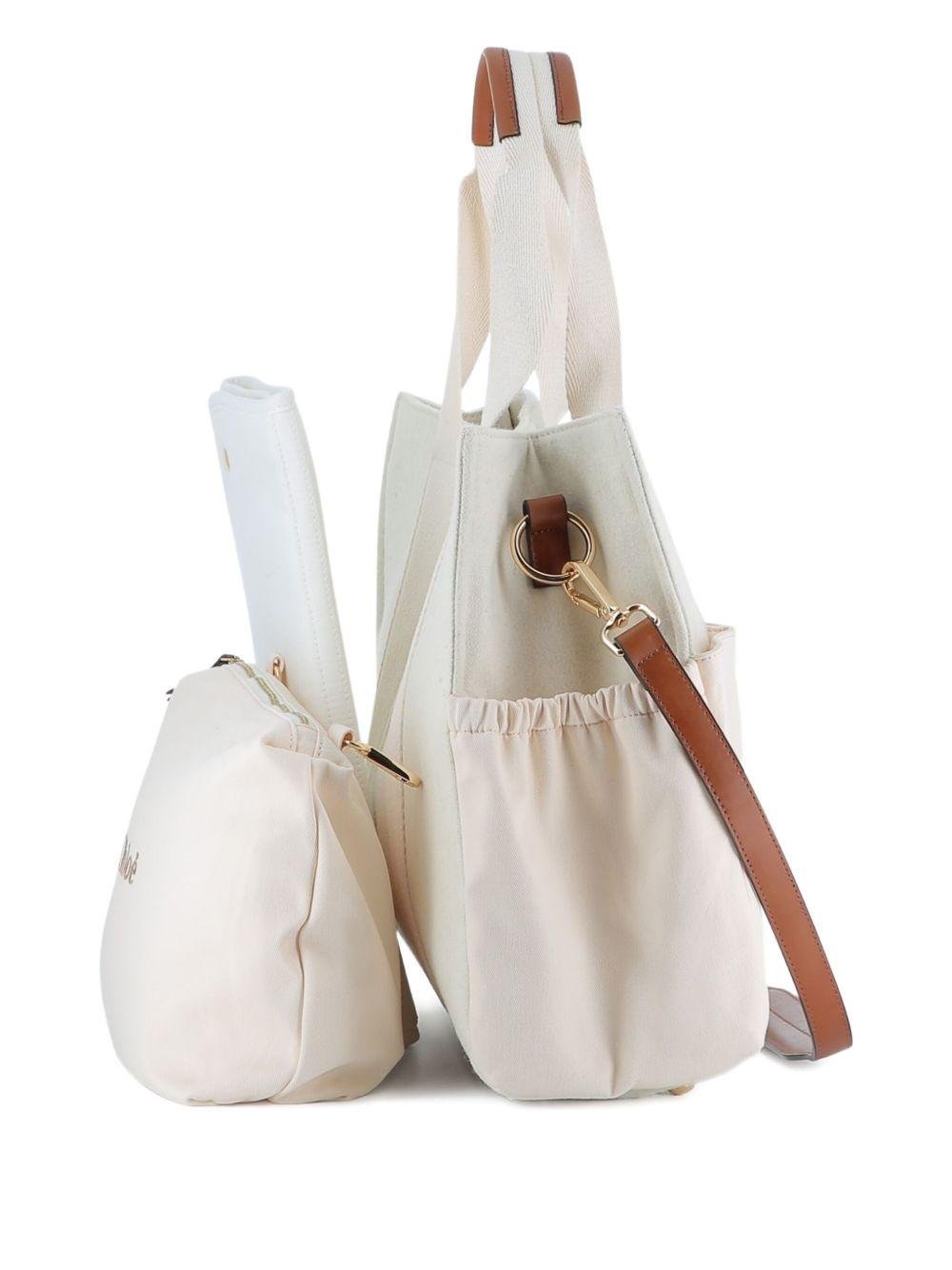 Borsa per neonata Chloé Kids beige con ricamo - Rubino Kids