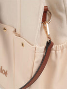 Borsa per neonata Chloé Kids beige con ricamo - Rubino Kids