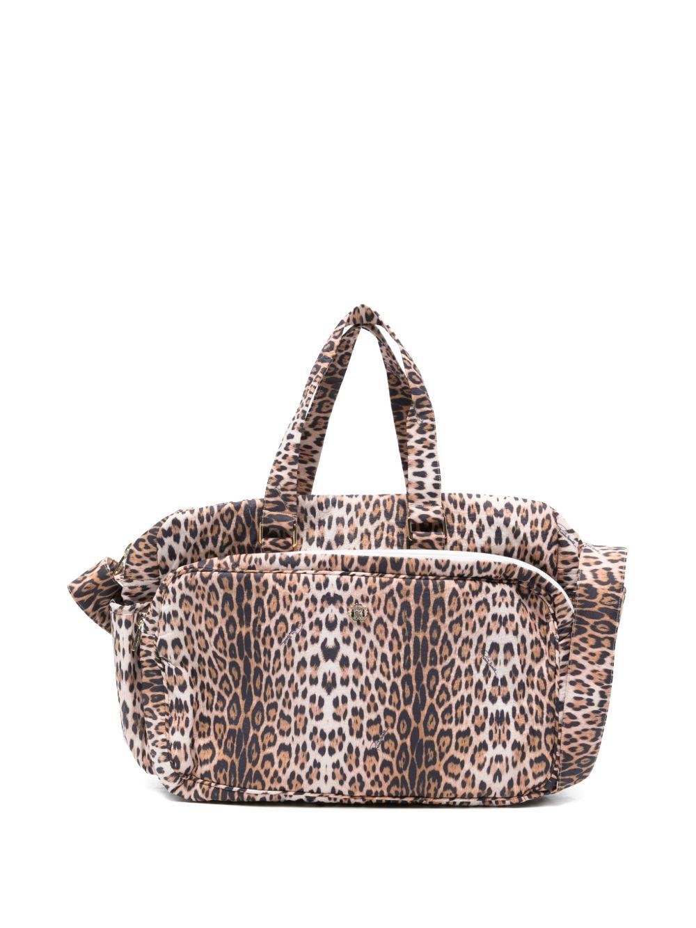 Borsa per neonata Roberto Cavalli Kids animalier con tasca superiore con zip - Rubino Kids