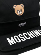 Borsa per neonati Moschino Kids nera con stampa Teddy Bear - Rubino Kids