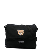 Borsa per neonati Moschino Kids nera con stampa Teddy Bear - Rubino Kids