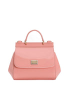 Borsa Sicily mini per bambina Dolce & Gabbana Kids rosa con finitura lucida - Rubino Kids