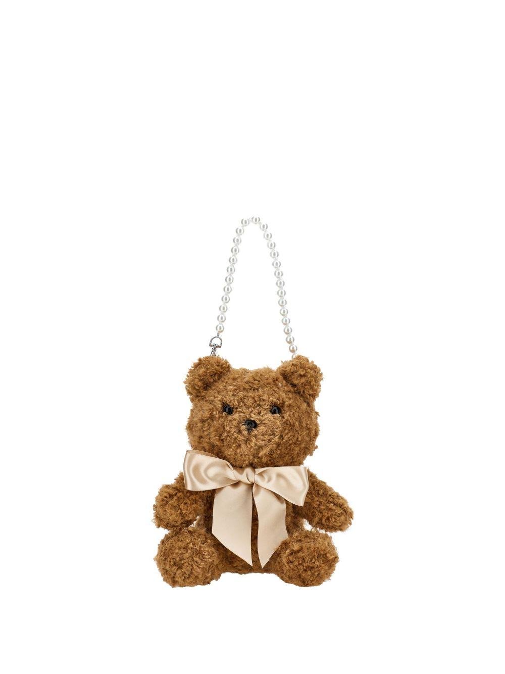 Borsa Teddy Bear per bambina Monnalisa marrone con dettaglio fiocco - Rubino Kids
