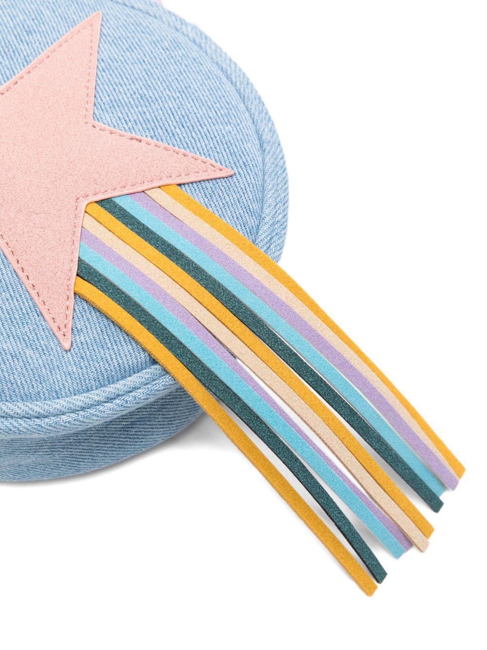 Borsa tondeggiante bambina Stella McCartney Kids azzurra con applicazione Stella - Rubino Kids
