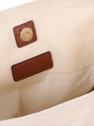 Borsa tote per bambina Chloé Kids beige con logo ricamato sul davanti - Rubino Kids