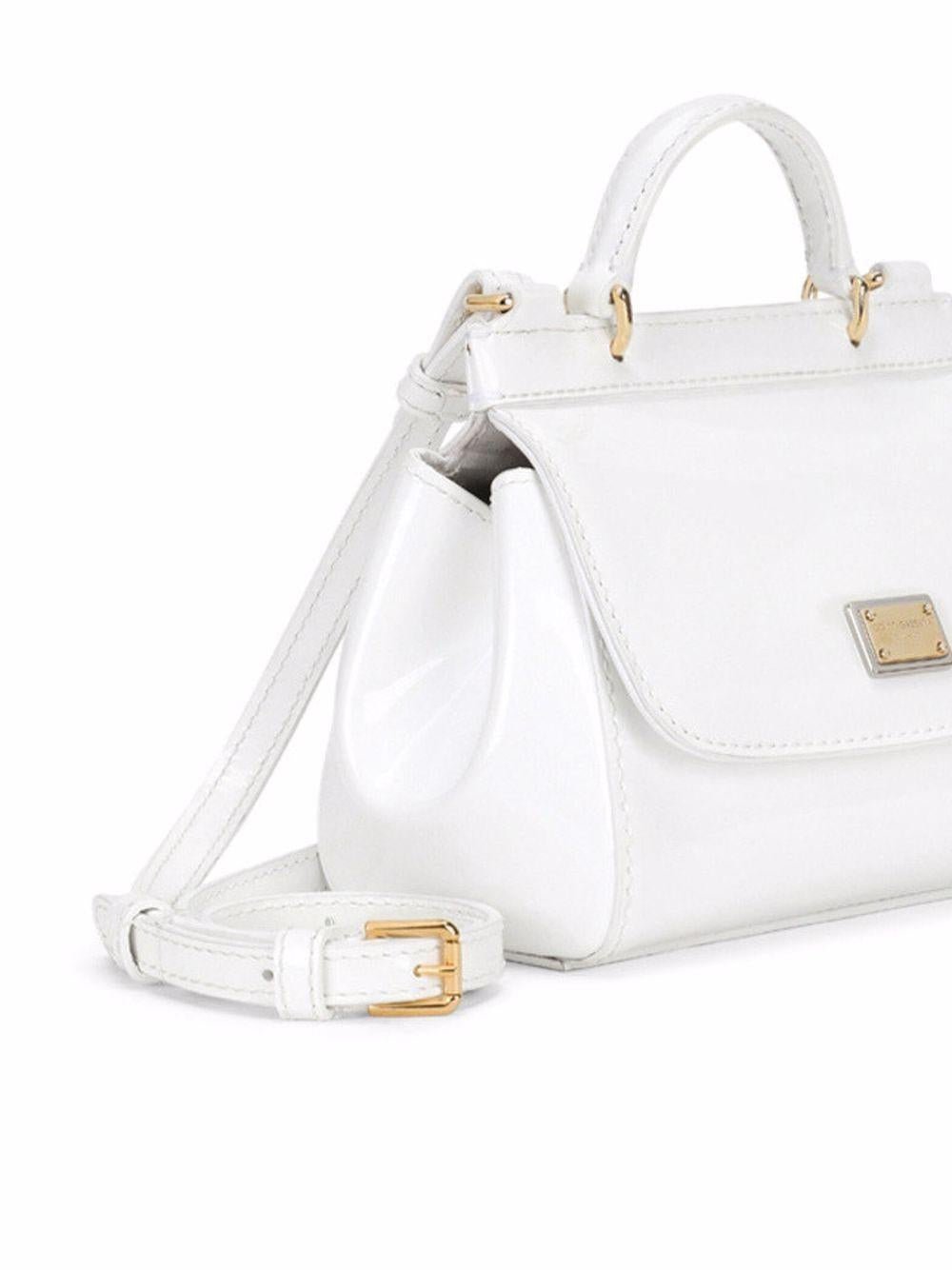Borsa tote per bambina Dolce & Gabbana Kids Sicily mini bianca - Rubino Kids