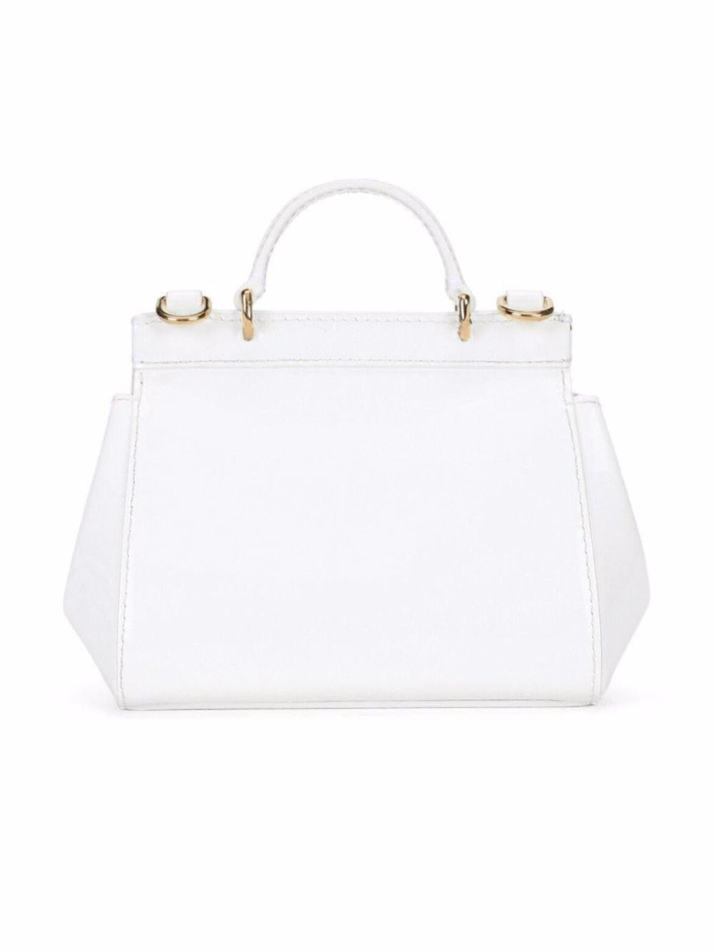 Borsa tote per bambina Dolce & Gabbana Kids Sicily mini bianca - Rubino Kids