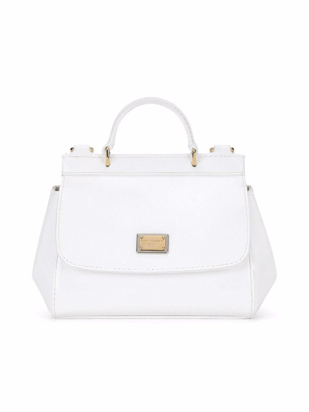 Borsa tote per bambina Dolce & Gabbana Kids Sicily mini bianca - Rubino Kids