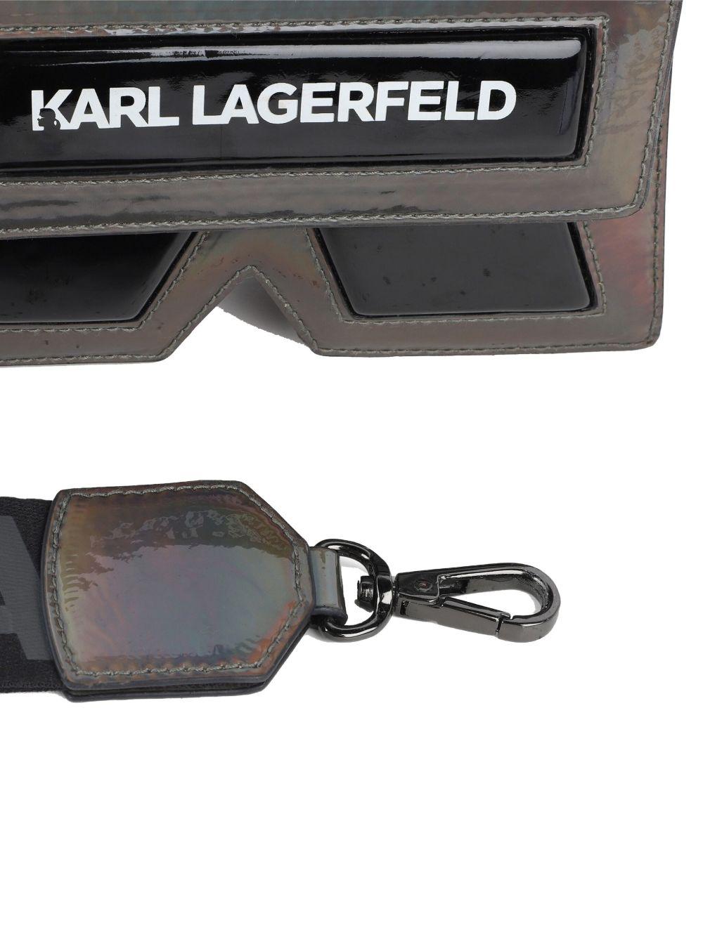 Borsa tote per bambina Karl Lagerfeld Kids nero iridescente - Rubino Kids