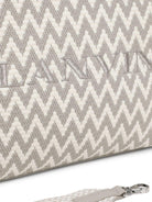 Borsa tote per bambina Lanvin Enfant grigia con motivo a zig - zag - Rubino Kids