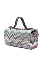Borsa tote per bambina Missoni Kids nero con motivo zigzag - Rubino Kids