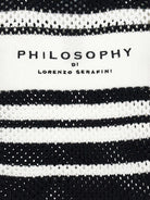 Borsa tote per bambina Philosophy di Lorenzo Serafini Kids nera con logo sul davanti - Rubino Kids