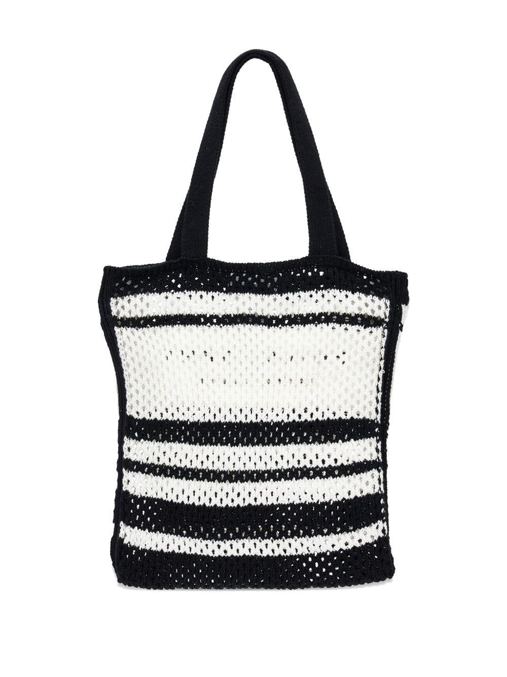 Borsa tote per bambina Philosophy di Lorenzo Serafini Kids nera con logo sul davanti - Rubino Kids