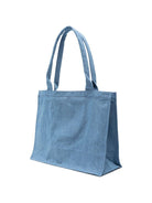 Borsa tote per bambina Stella McCartney Kids denim con logo sul davanti - Rubino Kids