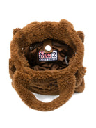 Borsa tote Vanity Mini MC2 Saint Barth Kids marrone con ricamo logo - Rubino Kids