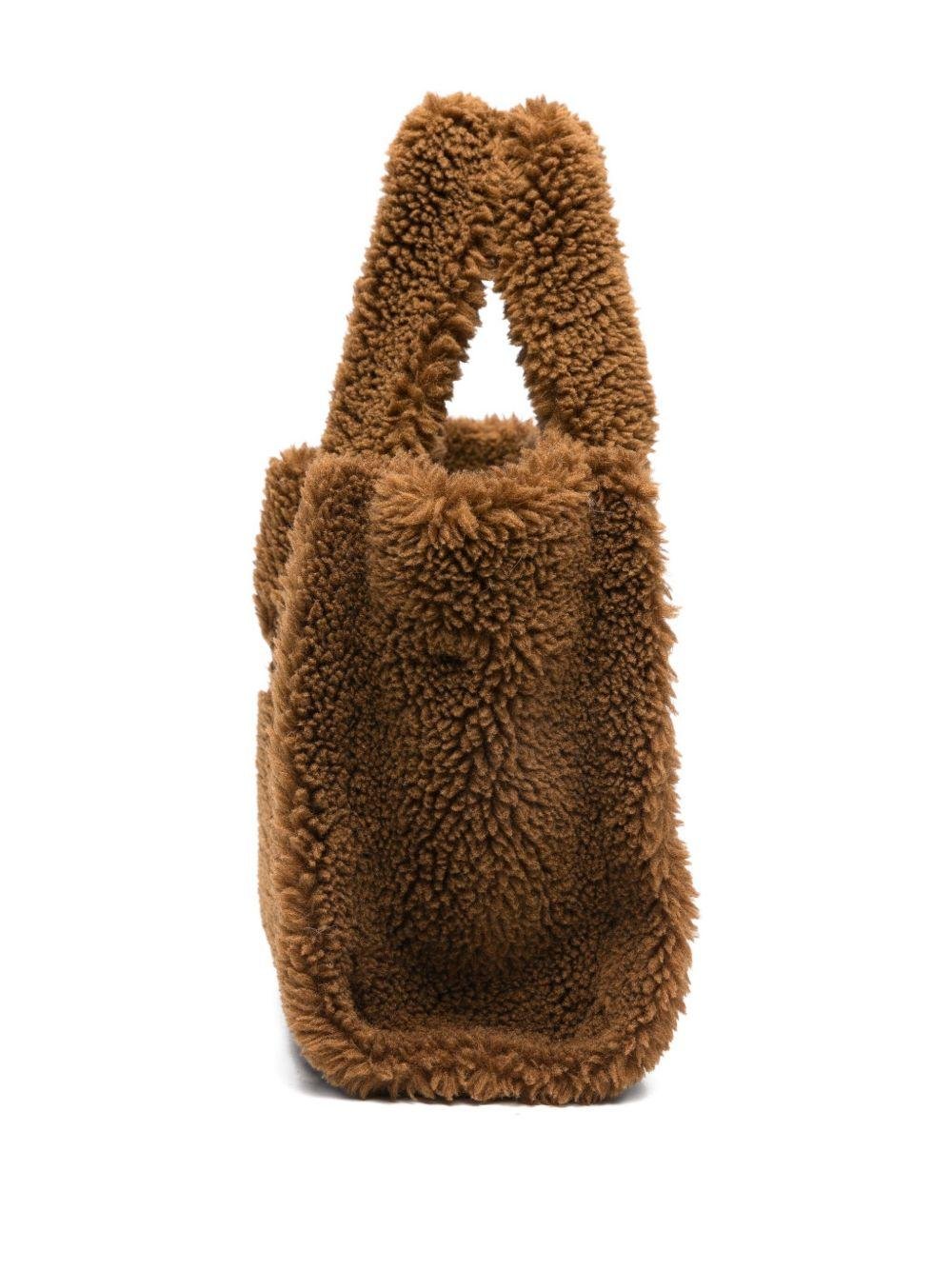 Borsa tote Vanity Mini MC2 Saint Barth Kids marrone con ricamo logo - Rubino Kids