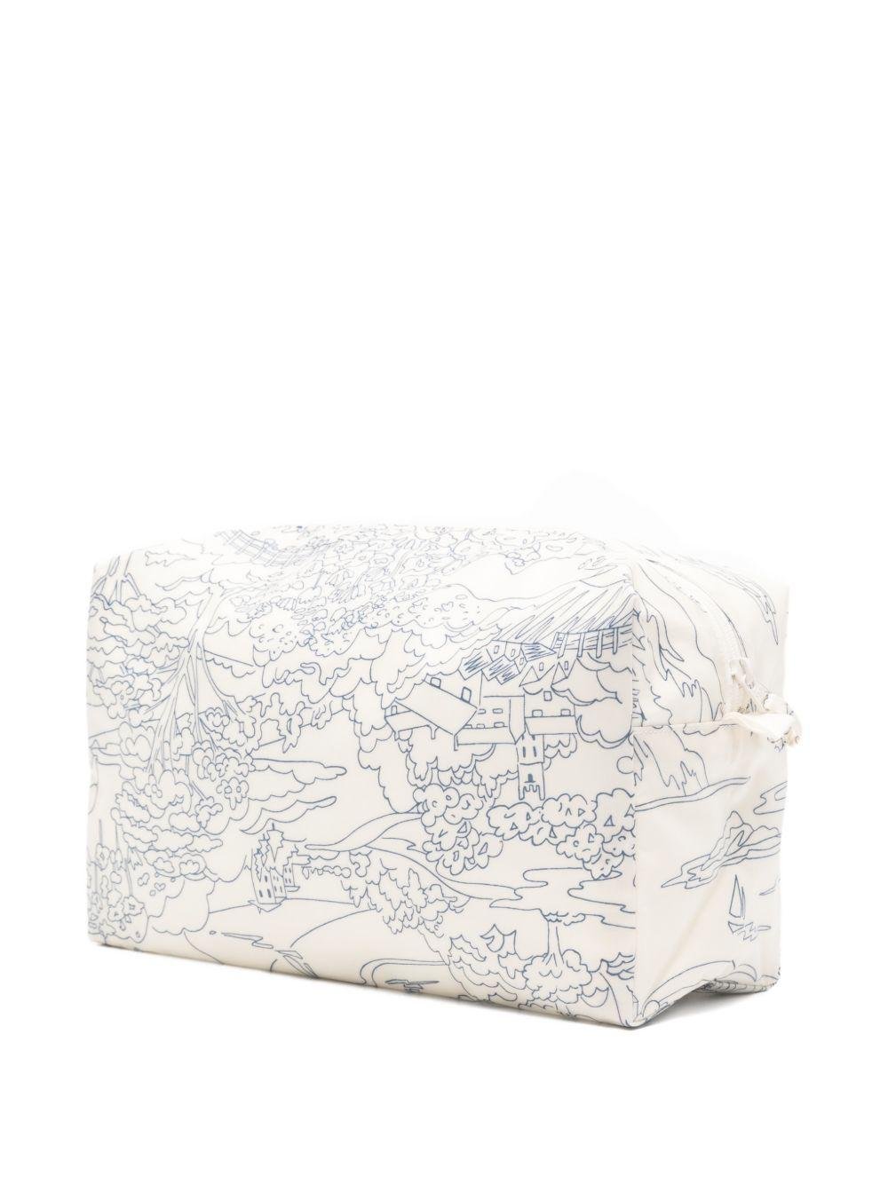 Borsa trousse per neonati Bonpoint bianca con stampa grafica all - over - Rubino Kids