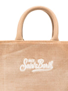 Borsa Vanity Mini per bambina MC2 Saint Barth Kids beige con logo a contrasto sul davanti - Rubino Kids
