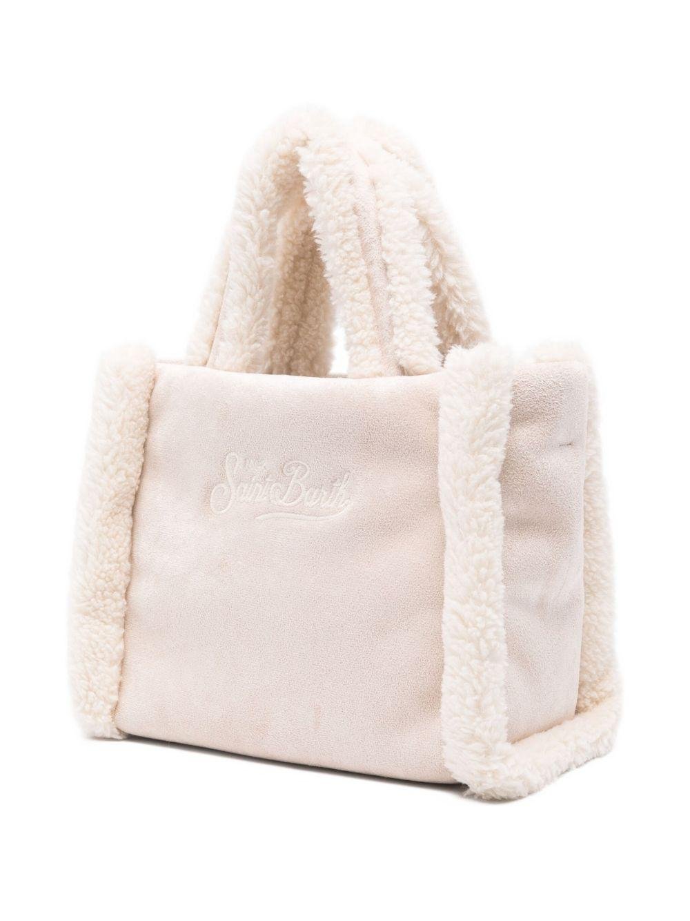 Borsa Vanity per bambina MC2 Saint Barth Kids beige con rivestimento in shearling - Rubino Kids