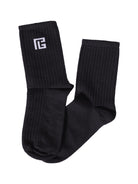 Calzini per bambini Balmain Kids neri con caratteristico motivo labirinto - Rubino Kids