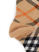 Calzini per bambino Burberry Kids beige con rifinitura a coste - Rubino Kids