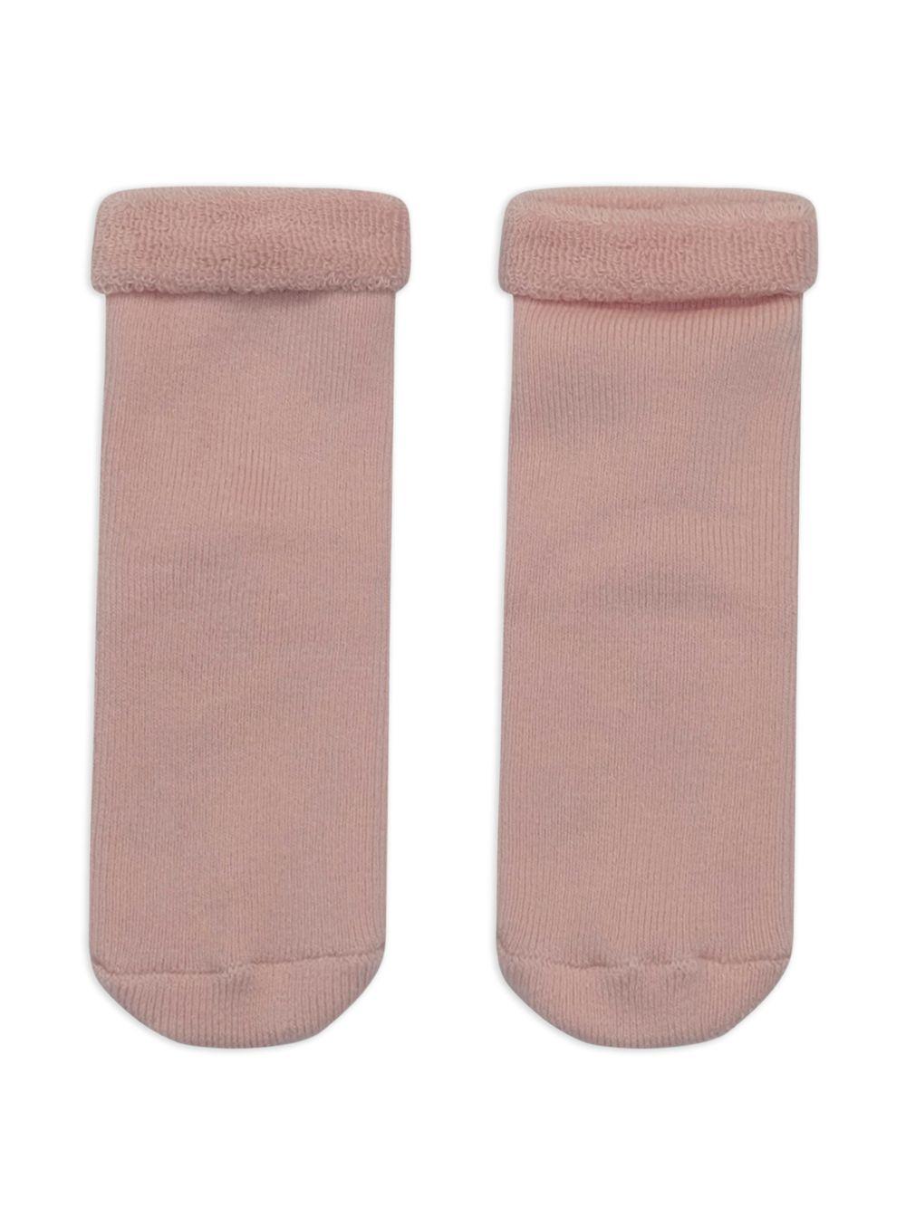 Calzini per neonata Petit Bateau rosa con orli a coste (3 pezzi) - Rubino Kids