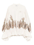 Camicetta per bambina Etro Kids bianca con stampa paisley - Rubino Kids