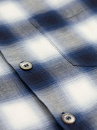 Camicia a quadri per bambino Golden Goose Kids blu con colletto classico - Rubino Kids