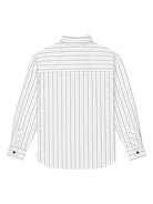 Camicia a righe con applicazione per bambino Dolce & Gabbana Kids bianco con trama popeline - Rubino Kids