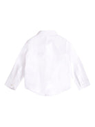 Camicia con logo per neonato Balmain Kids bianca ricamata - Rubino Kids