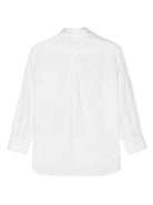 Camicia con logo ricamato per bambino ETRO KIDS bianco con orlo curvo - Rubino Kids