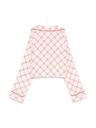 Camicia con stampa per bambina Elisabetta Franchi La Mia Bambina rosa con colletto con revers - Rubino Kids