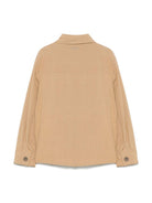 Camicia con tasche per bambino Paolo Pecora Kids marrone con colletto classico - Rubino Kids